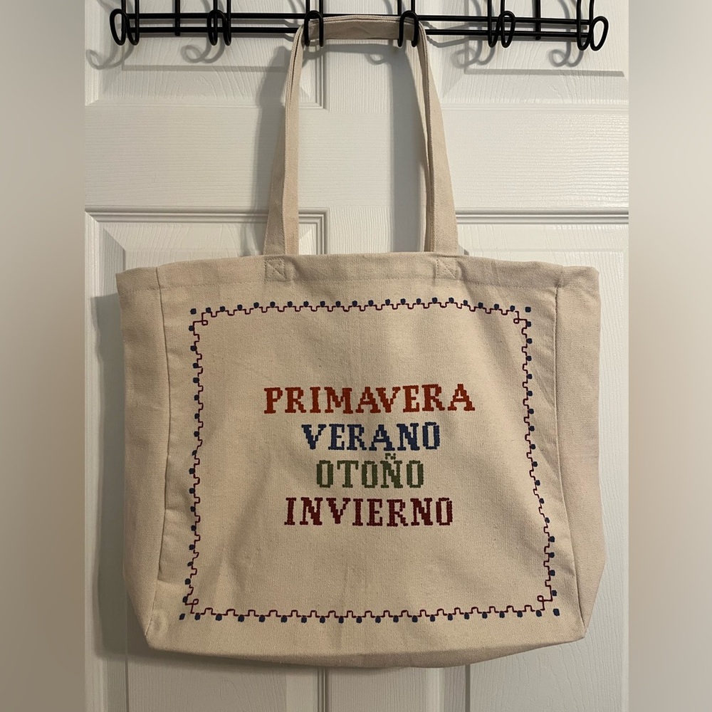 Sezane Canvas Tote Bag